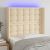  Κεφαλάρι Κρεβατιού LED Κρεμ 83x16x118/128εκ. Υφασμάτινο V-3124461