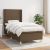  Κρεβάτι Boxspring με Στρώμα Σκούρο Καφέ 90x200 εκ. Υφασμάτινο V-3131884