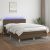  Κρεβάτι Boxspring με Στρώμα & LED Σκ.Καφέ 140x200 εκ Υφασμάτινο V-3133800