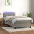  Κρεβάτι Boxspring με Στρώμα & LED Αν.Γκρι 90x200 εκ. Βελούδινο V-3134501