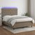  Κρεβάτι Boxspring με Στρώμα & LED Taupe 140x200 εκ. Υφασμάτινο V-3135121