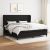  Κρεβάτι Boxspring με Στρώμα Μαύρο 200x200 εκ. Υφασμάτινο V-3127831