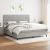  Κρεβάτι Boxspring με Στρώμα Ανοιχτό Γκρι 200x200 εκ. Υφασμάτινο V-3142041
