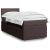  Κρεβάτι Boxspring με Στρώμα Σκούρο Καφέ 90x190 εκ. Υφασμάτινο V-3289607
