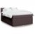 Κρεβάτι Boxspring με Στρώμα Σκούρο Καφέ 140x190 εκ. Υφασμάτινο V-3289761