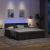  Οθωμανικό κρεβάτι με στρώμα & LEDs Μαύρο ύφασμα 180x200cm V-3312245