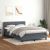  Κρεβάτι Boxspring με Στρώμα & LED Σκούρο Γκρι 140x210 εκ. Βελούδινο V-3317170
