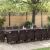  Σέτ φαγητού για κήπο 15 pcs Καφέ Rattan Polt V-3378638
