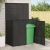 Κουτί Κάδου Σκύλου 2 pcs Μαύρο 130 x 80 x 115 εκ. Πολυαιθυλένιο V-42008242