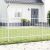  Φράχτης Κήπου 9 pcs Λευκό 15,3 x 0,8 μ Ατσάλι με Πούδρα V-3334179