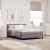  Κρεβάτι με ελατήρια με κεφαλάρι Taupe 140 x 200 cm ύφασμα V-3338696