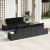  Σετ Καναπέ Κήπου με μαξιλάρι 8 pcs Μαύρο συνθετικό ρατάν V-3346973