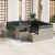  Σετ Καναπέ Κήπου με μαξιλάρι 9 pcs Ανοιχτό γκρι συνθετικό ρατάν V-3349158