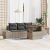  Σέτ φαγητού για κήπο με μαξιλάρι 5 pcs Γκρι και Καφέ V-3349894